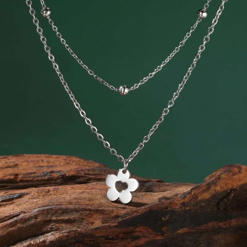 Collier Petite Fleur Cœur