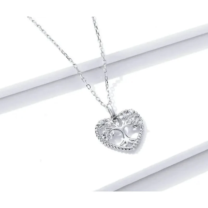 Collier Arbre de Vie Coeur Argent