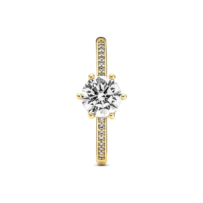 Pandora Clear Sparkling Crown Solitaire Ring 168289C01-52
