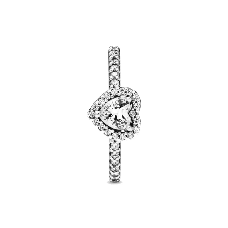 Pandora Stories 925 Sterling Silver Heart Ring 198421C01-52 (size: 52)