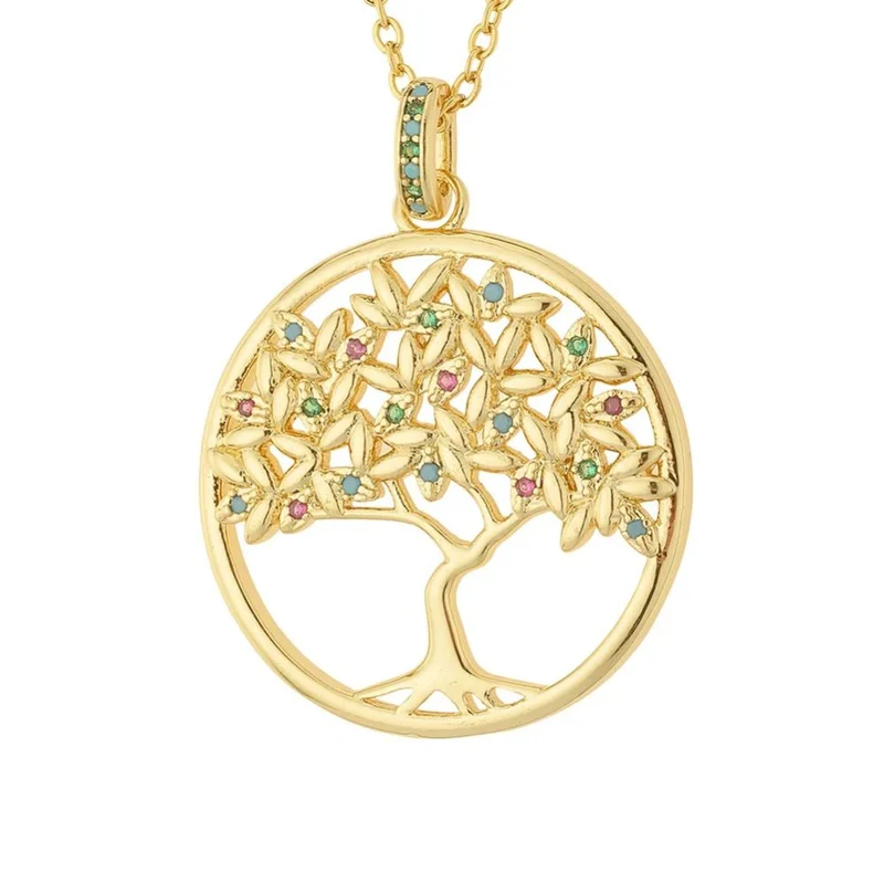 Collier Arbre de Vie Plaqué Or