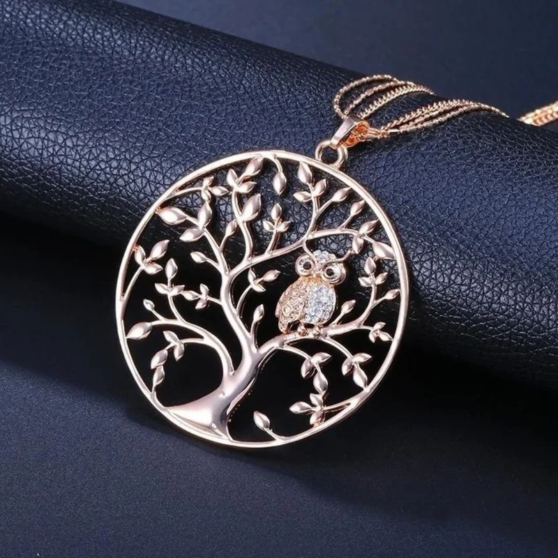Collier Arbre de Vie Hibou