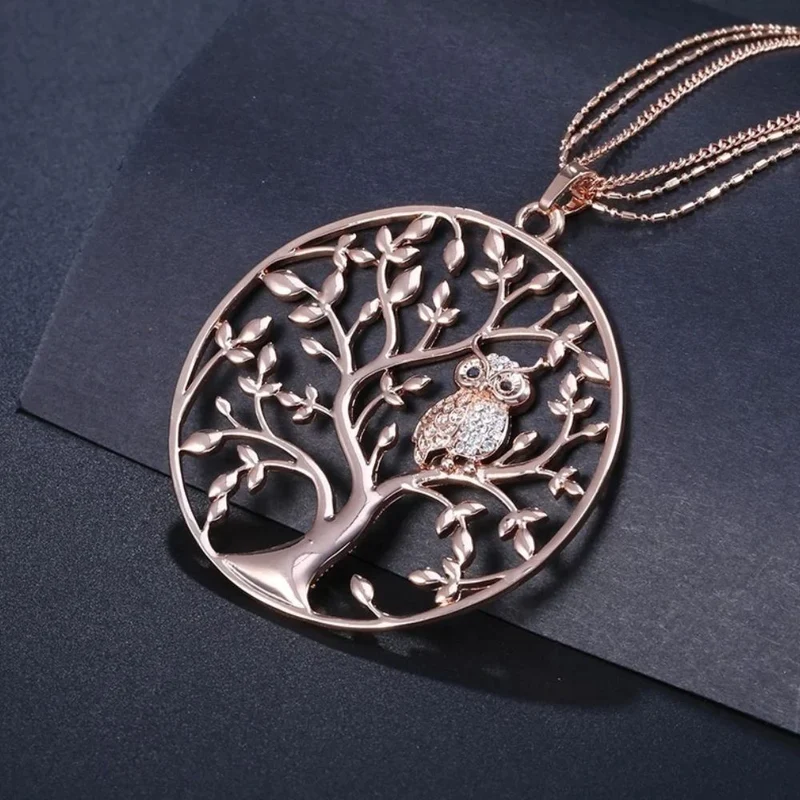 Collier Arbre de Vie Hibou