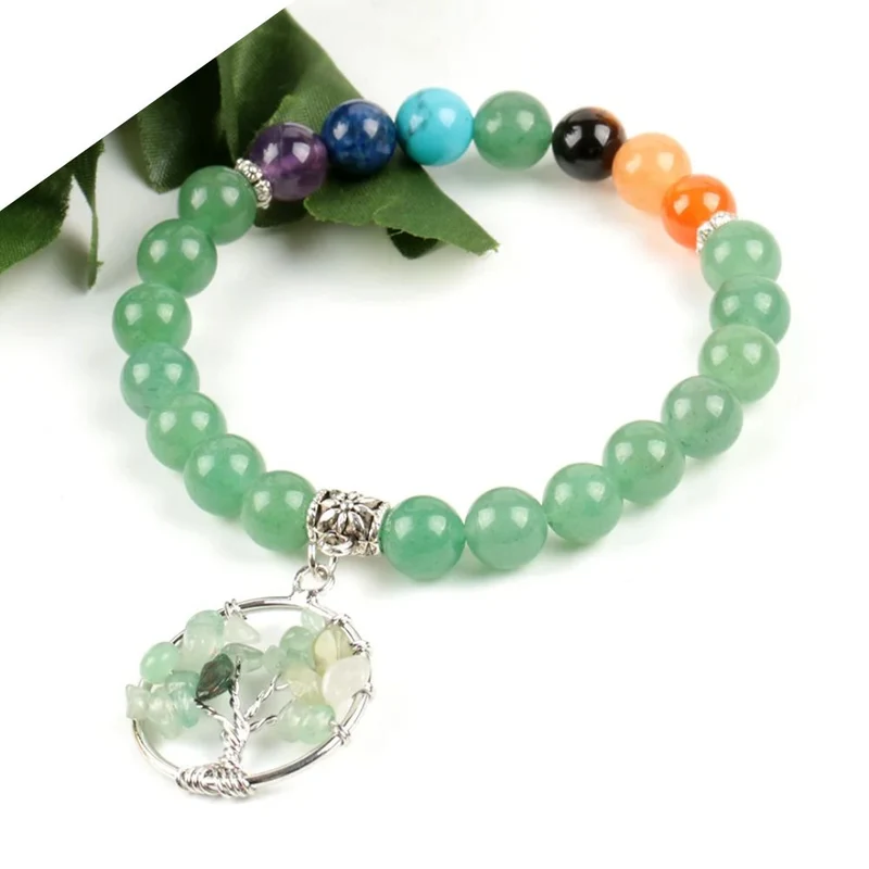 Bracelet Arbre de Vie et Pierre