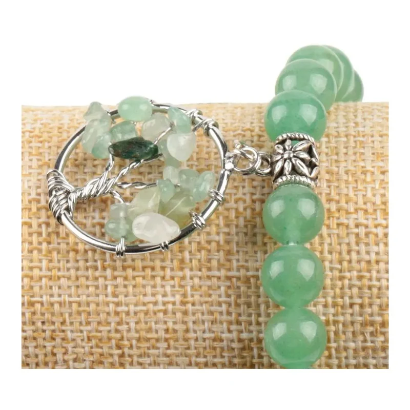 Bracelet Arbre de Vie et Pierre