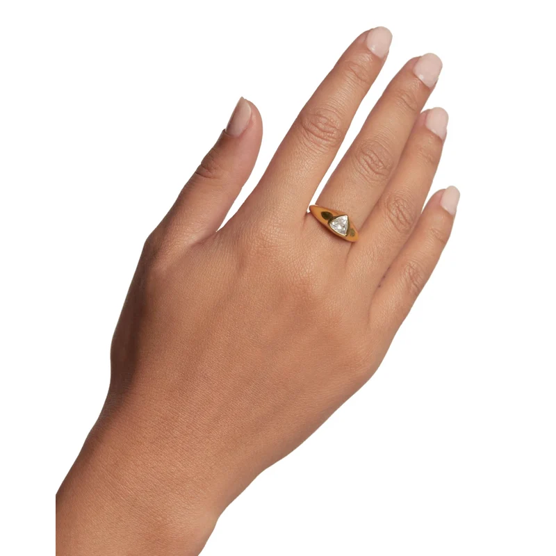 P D Paola The New Essentials Femmes Bague Plaqué or 18 carats AN01-986-10