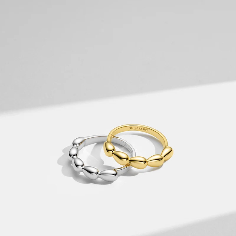 Sif Jakobs 925 Sterling Silver Goccia Piccolo Pianura Ring SJ-R2594-52