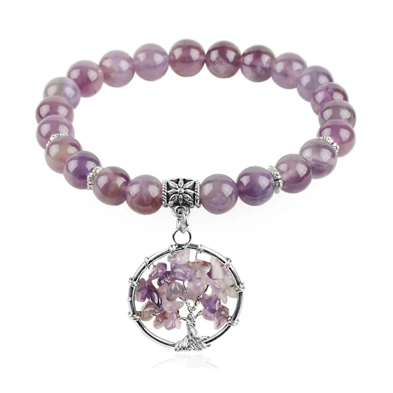 Bracelet Arbre de Vie Violet