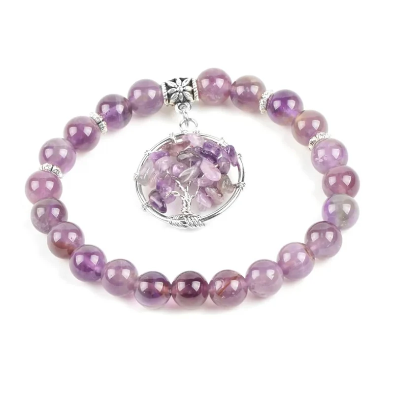 Bracelet Arbre de Vie Violet