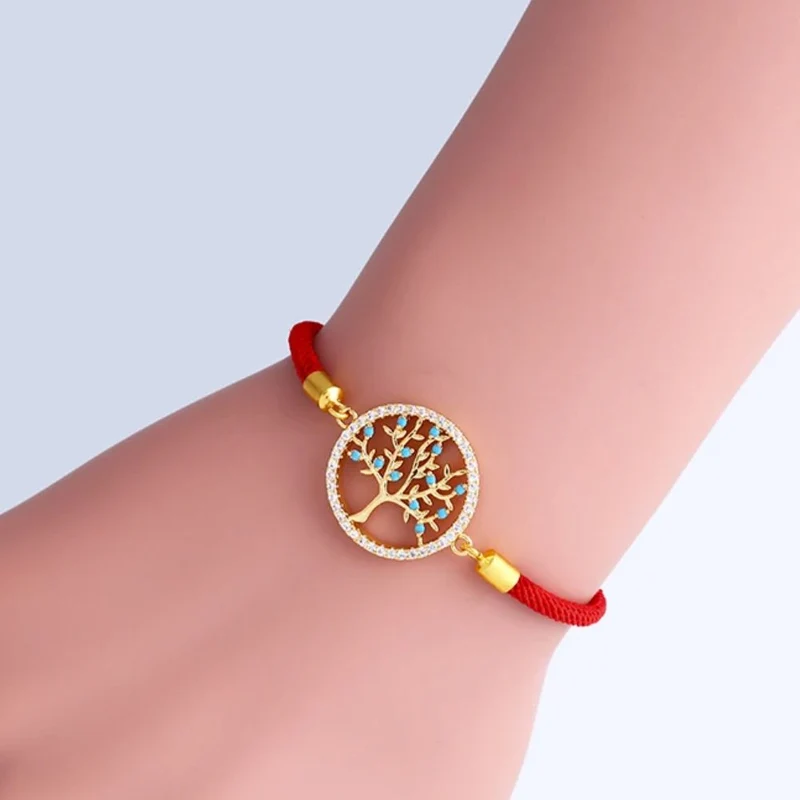 Bracelet Arbre de Vie Rouge