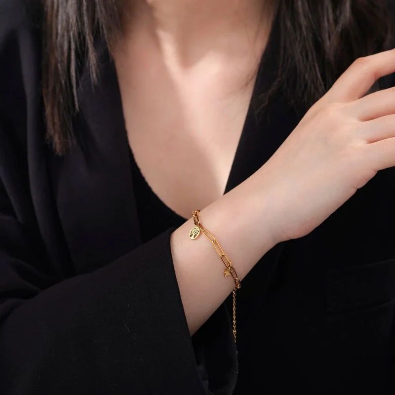 Bracelet Femme Breloque Arbre de Vie