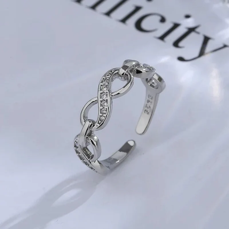 Bague Argent Zirconium Infini