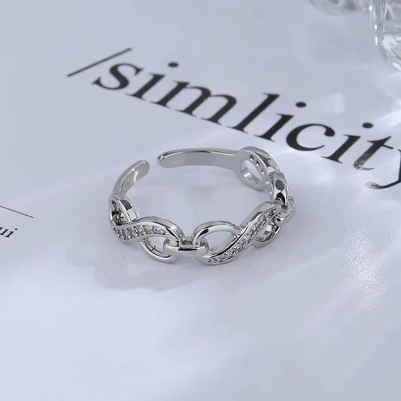Bague Argent Zirconium Infini