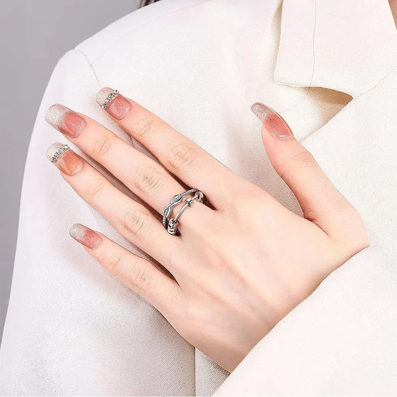 Bague Infini acier inoxydable