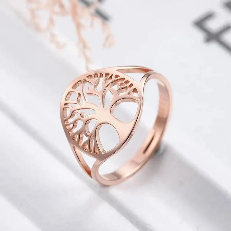 Bague Arbre de Vie Or Rose