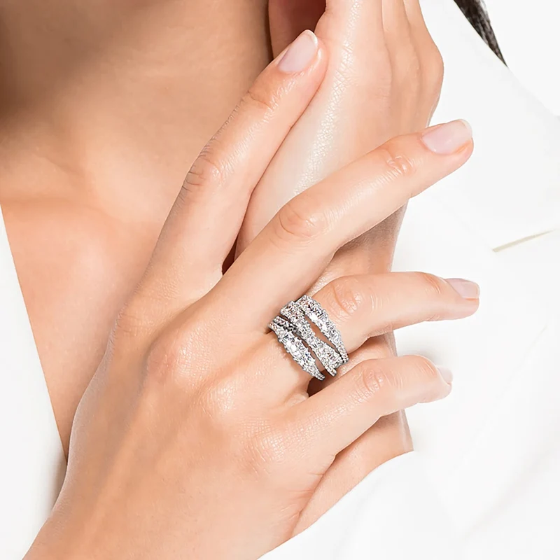 Swarovski Twist Bague Argent 5584650