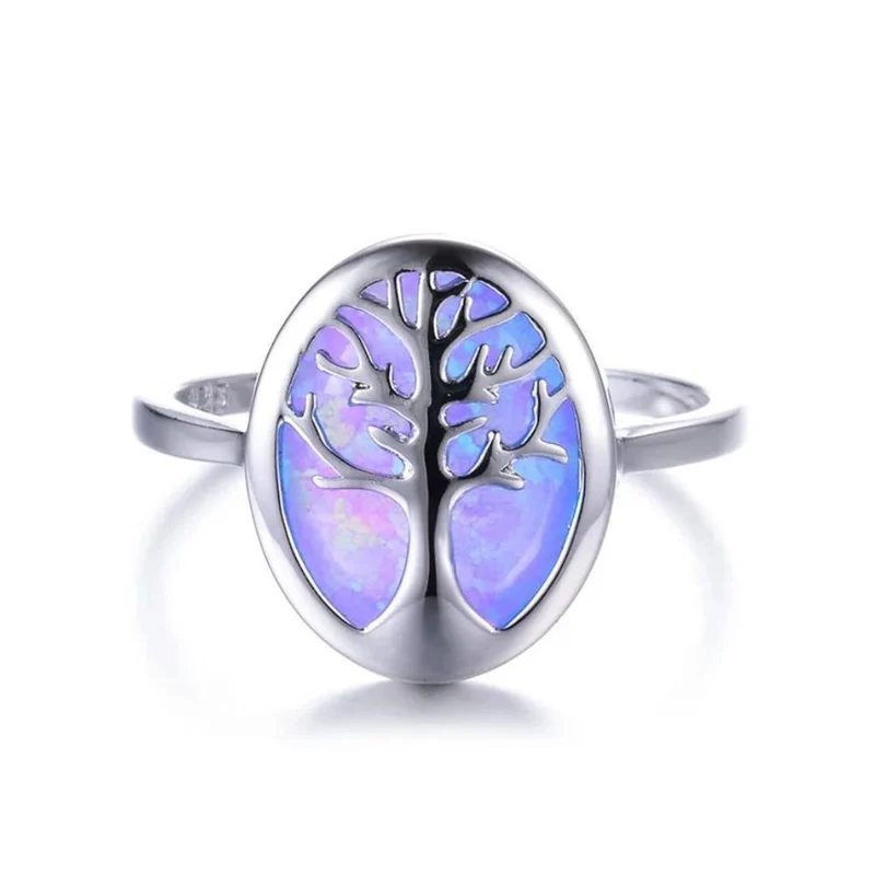Bague Arbre de Vie Azur