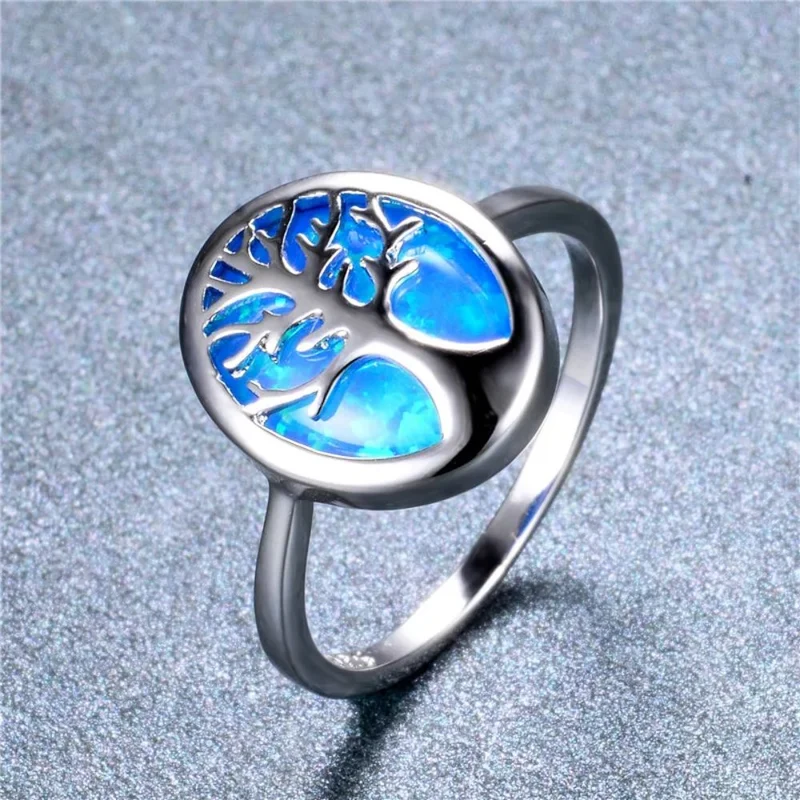 Bague Arbre de Vie Azur