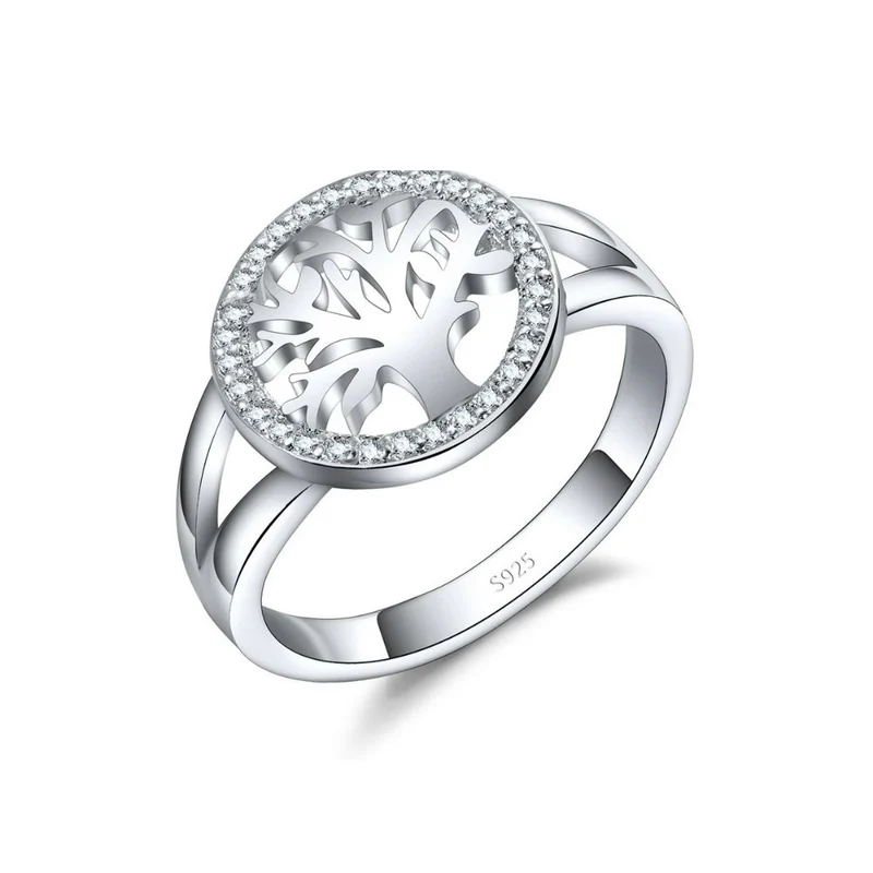 Bague Arbre de Vie Or Blanc