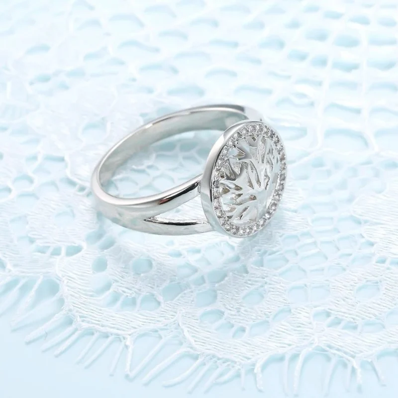 Bague Arbre de Vie Or Blanc