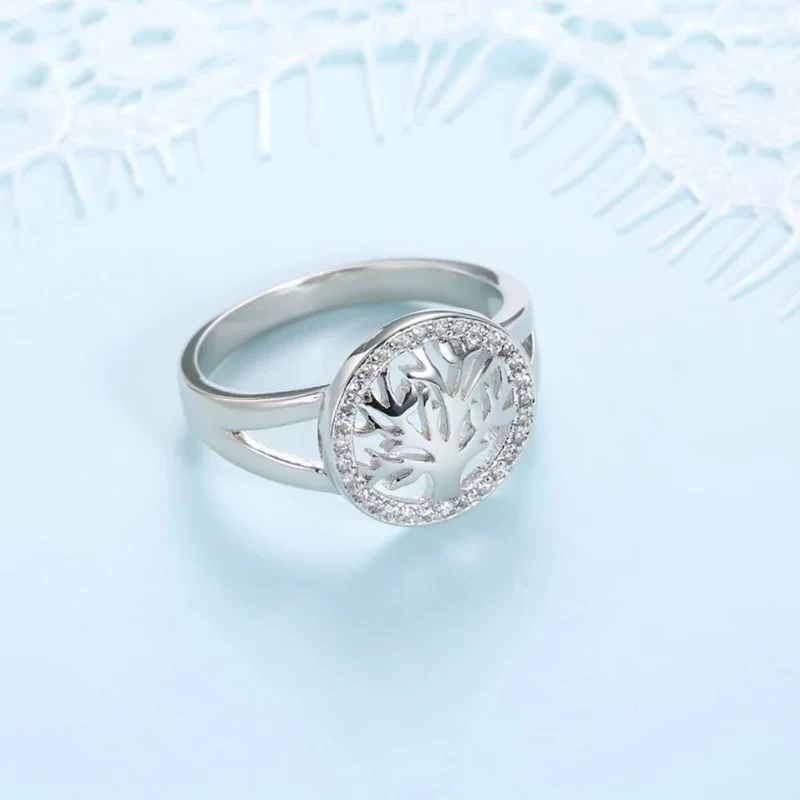 Bague Arbre de Vie Or Blanc
