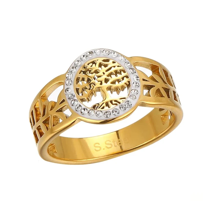 Bague Arbre de Vie Plaqué Or