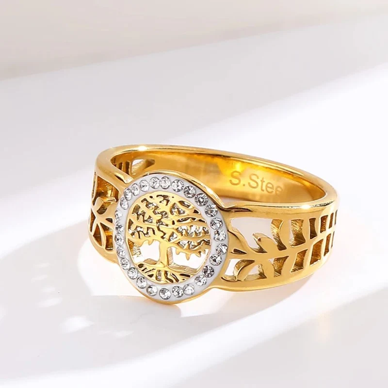 Bague Arbre de Vie Plaqué Or
