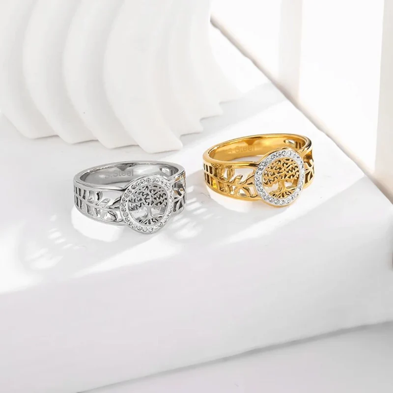 Bague Arbre de Vie Plaqué Or