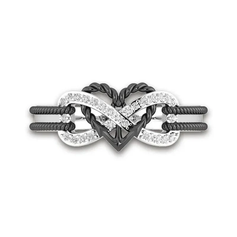 Bague Infini Noir et Argent