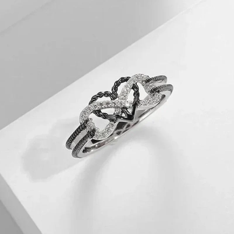 Bague Infini Noir et Argent