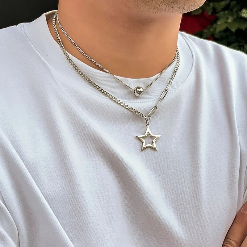 Collier Étoile Homme