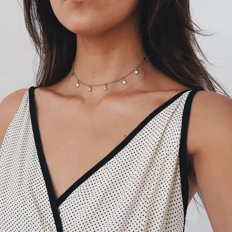 Collier Étoile Ras de Cou