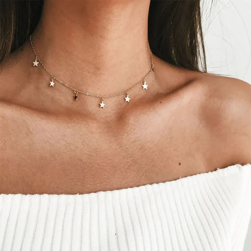 Collier Étoile Ras de Cou