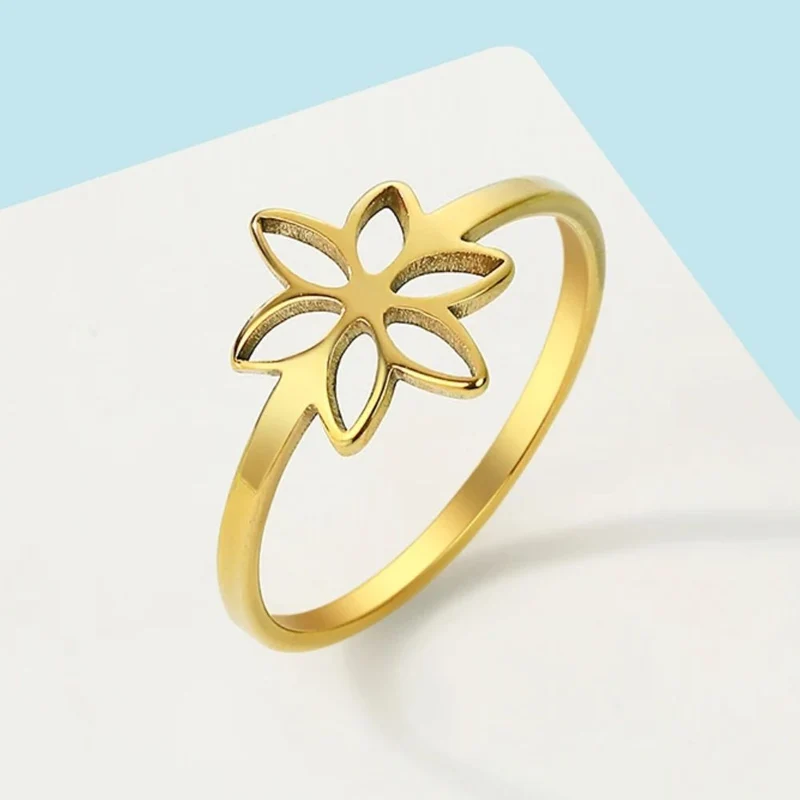 Bague Solitaire Fleur