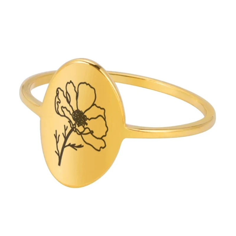 Bague Fleur Dessin