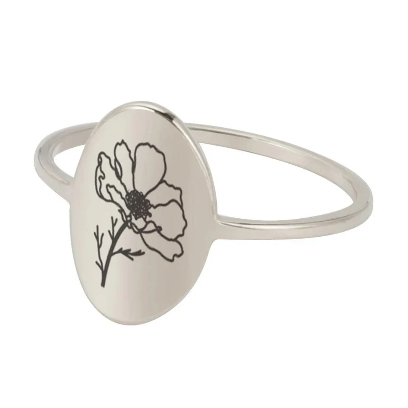 Bague Fleur Dessin