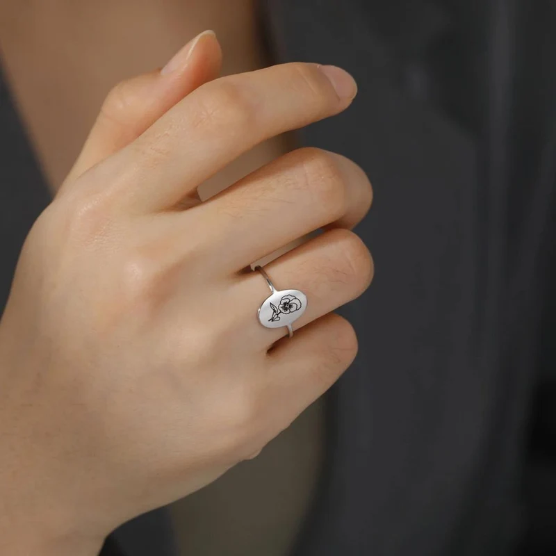 Bague Fleur Dessin