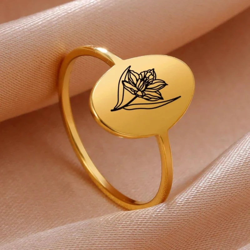 Bague Fleur Dessin