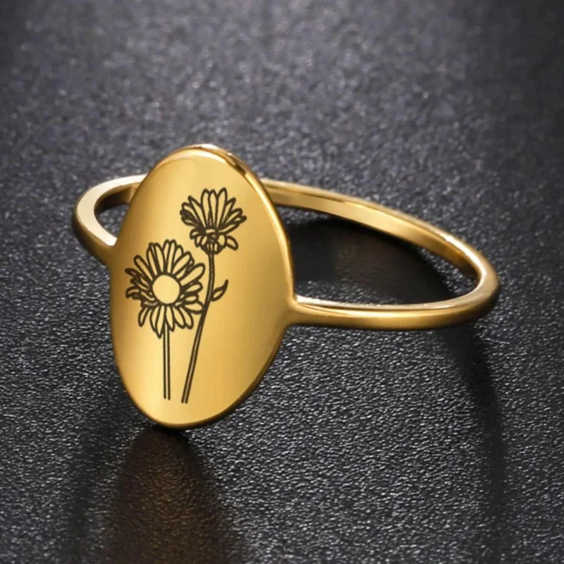 Bague Fleur Dessin
