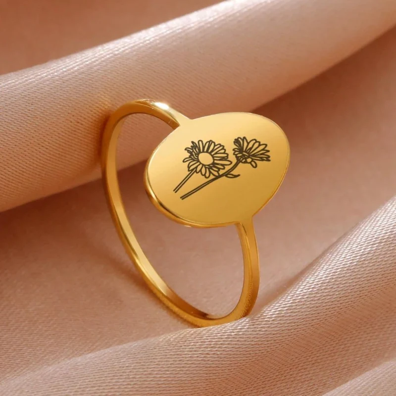 Bague Fleur Dessin