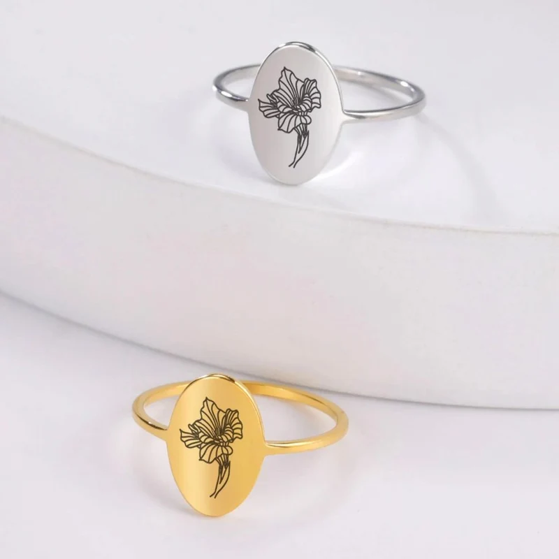 Bague Fleur Dessin