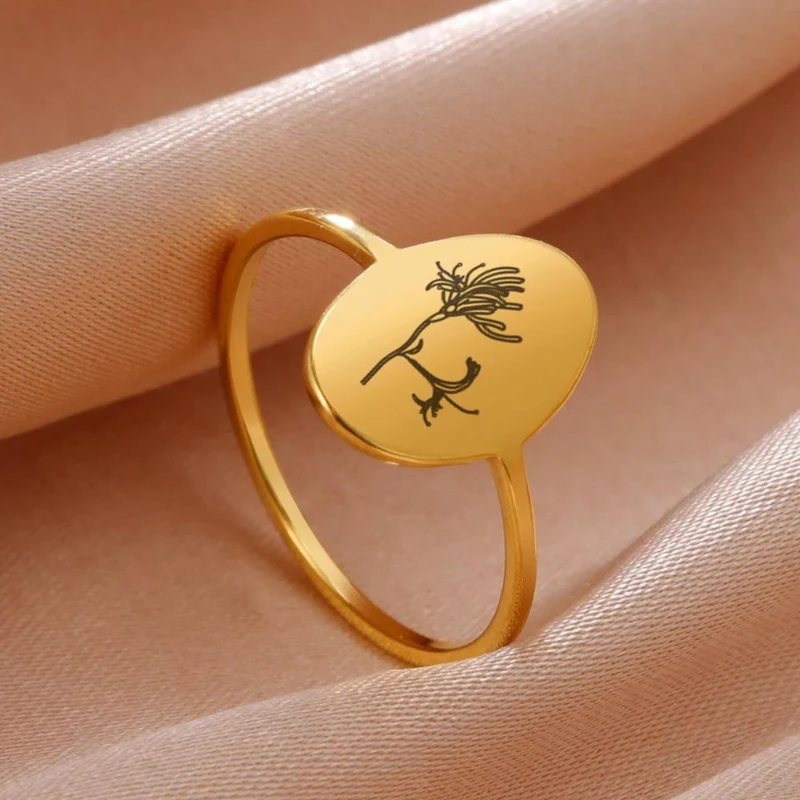 Bague Fleur Dessin
