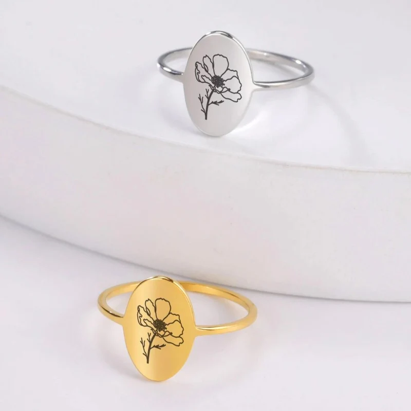 Bague Fleur Dessin