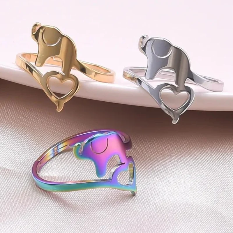 Bague Éléphant Cœur