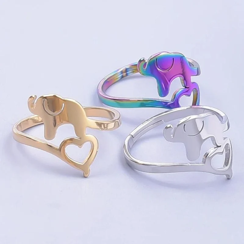 Bague Éléphant Cœur