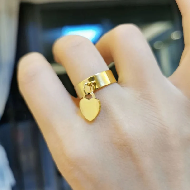 Bague avec Breloque Cœur