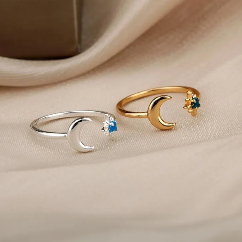Bague Étoile Polaire Lune