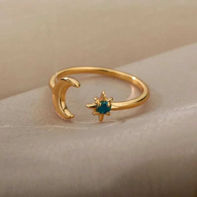 Bague Étoile Polaire Lune