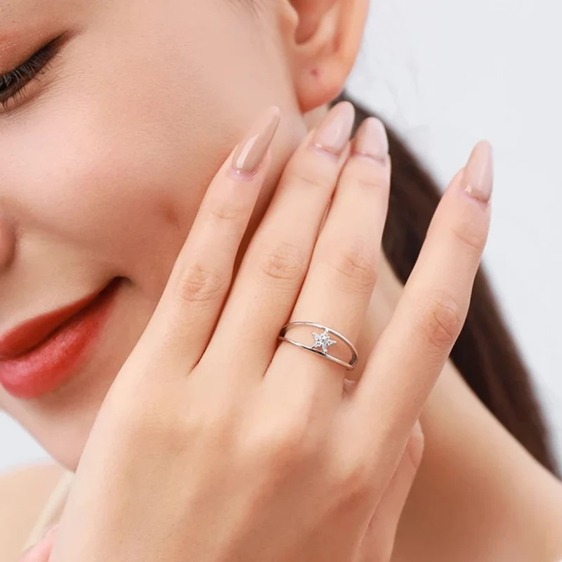 Bague Étoile Blanche
