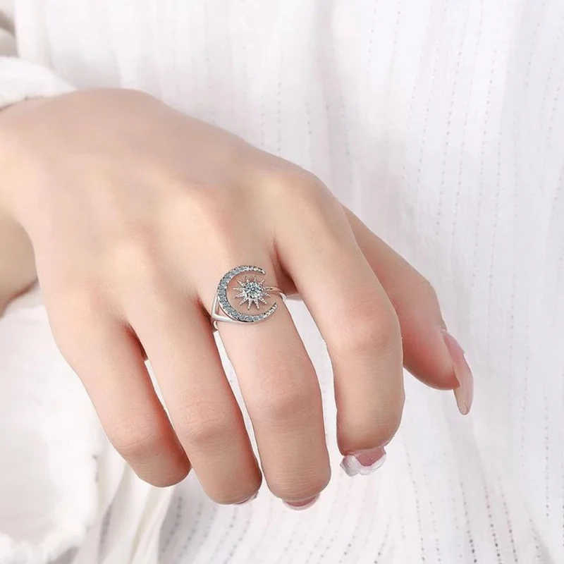 Bague Étoile et Lune